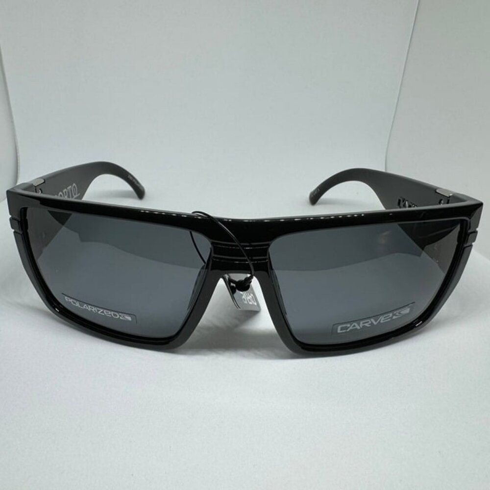 Carve Porto Gloss Black Frame Polarized Sunglasses
